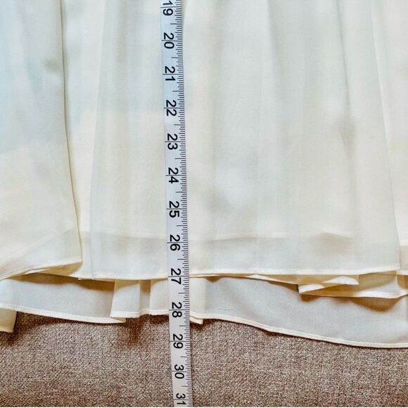 Tory Burch Meryl Ivory Pleated Bow Neckline
Chiffon Long Sleeve Blouse-jj16 - Picture 9 of 9